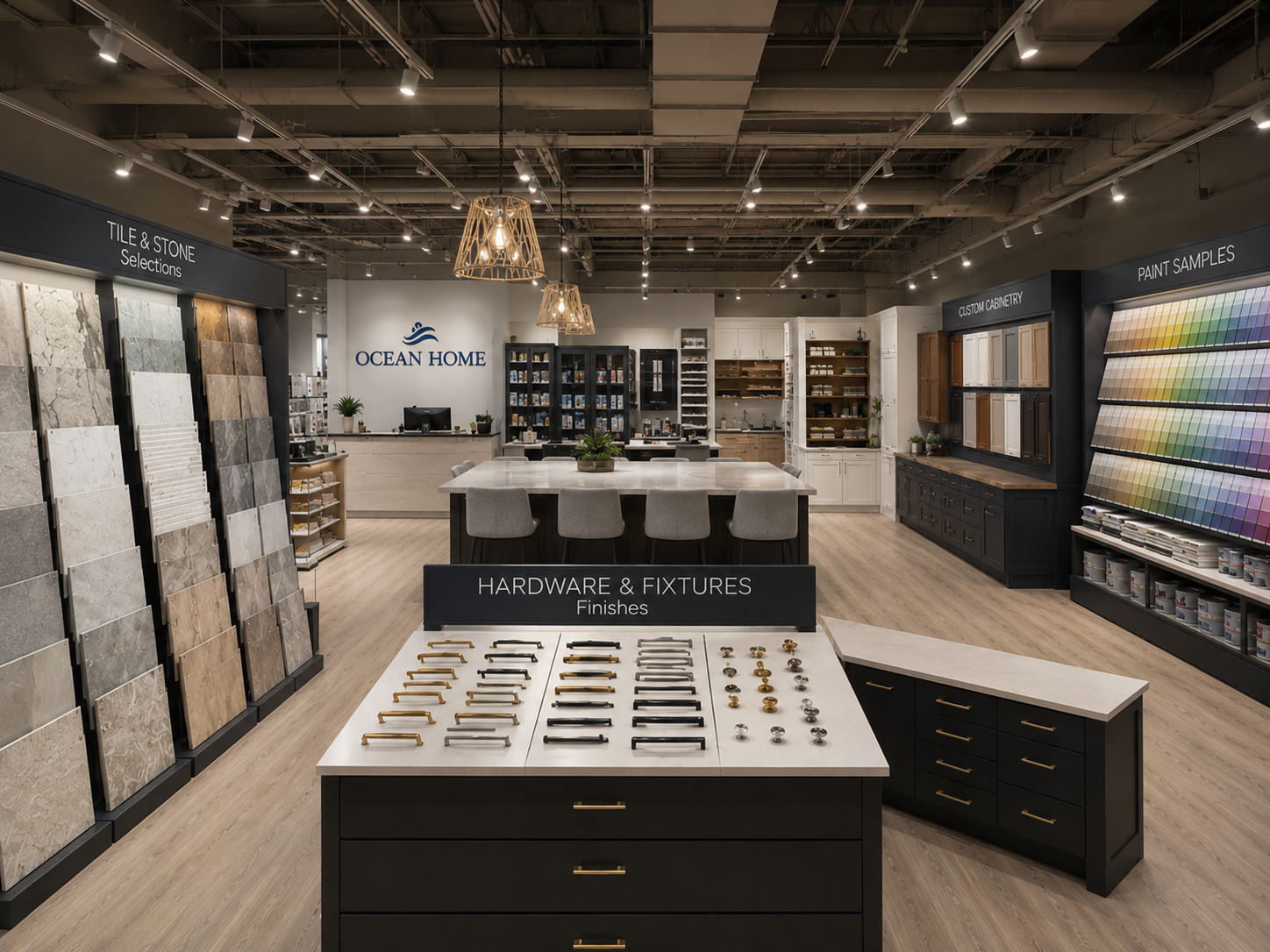 Premium cabinetry showroom display