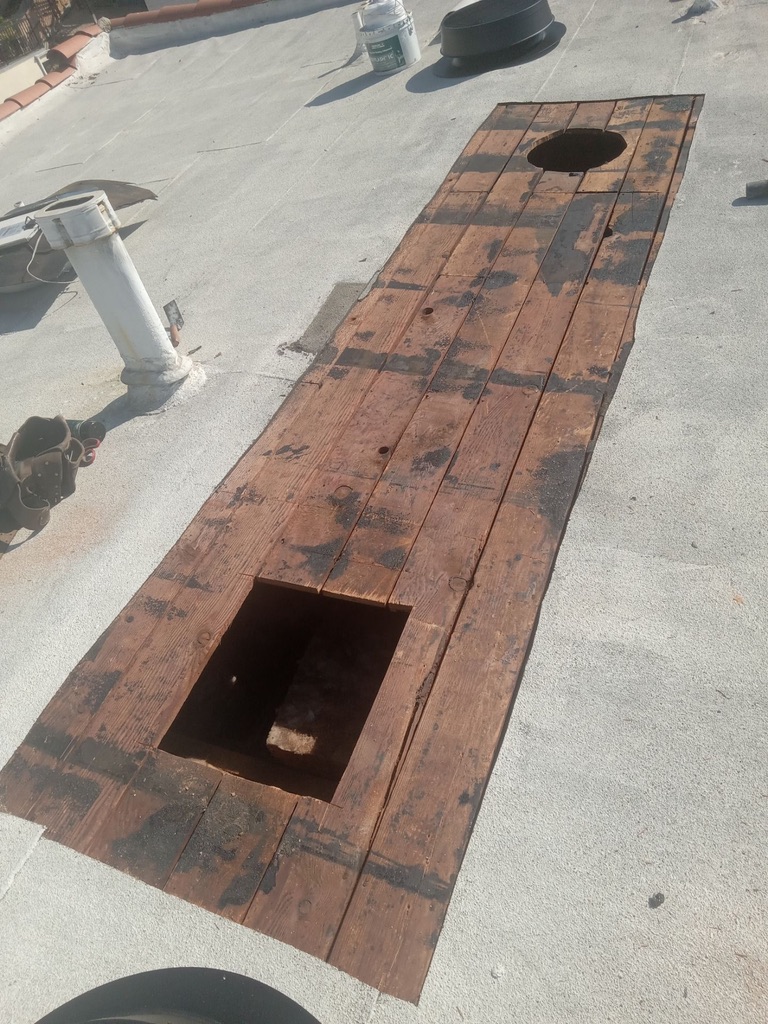 Flat Roof Repair before