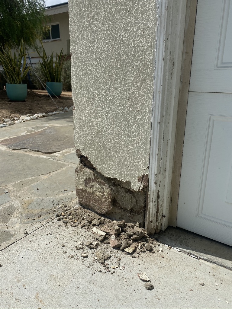 Stucco Repair before