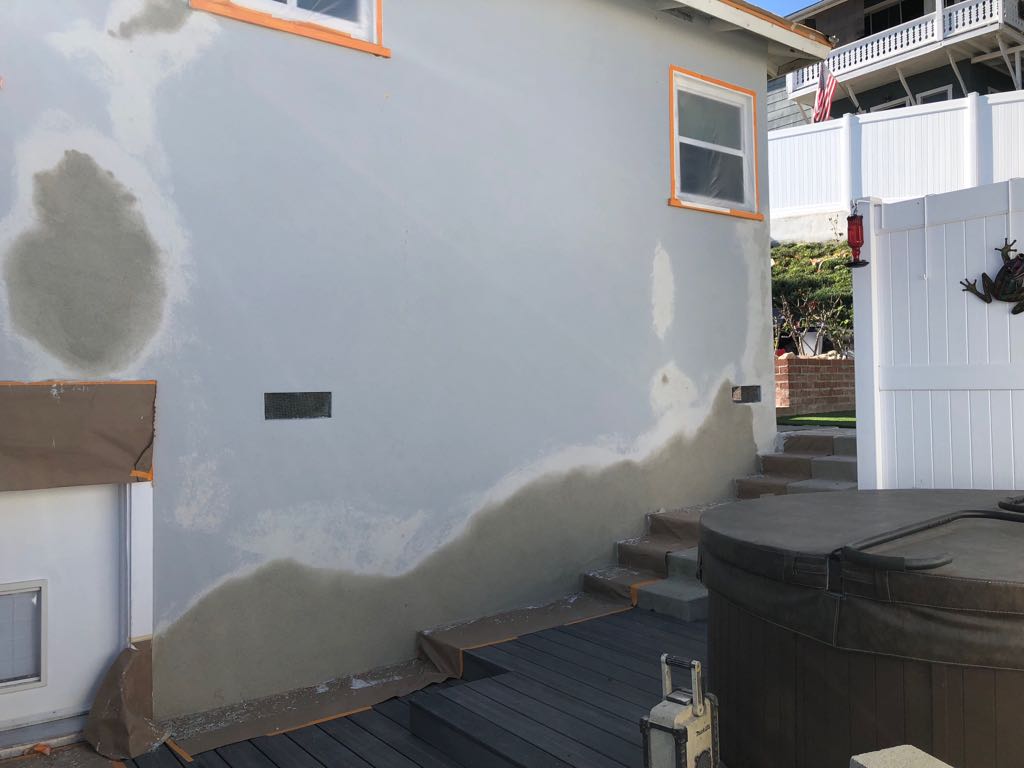 Stucco Repair before
