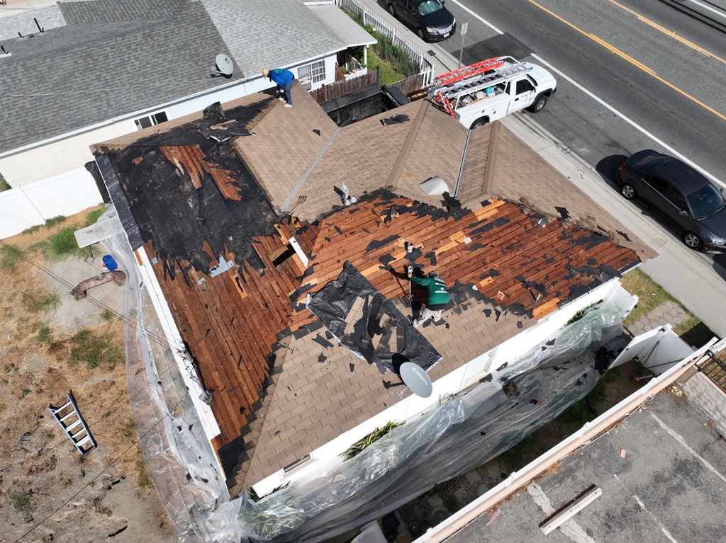 Roof damage signs Los Angeles