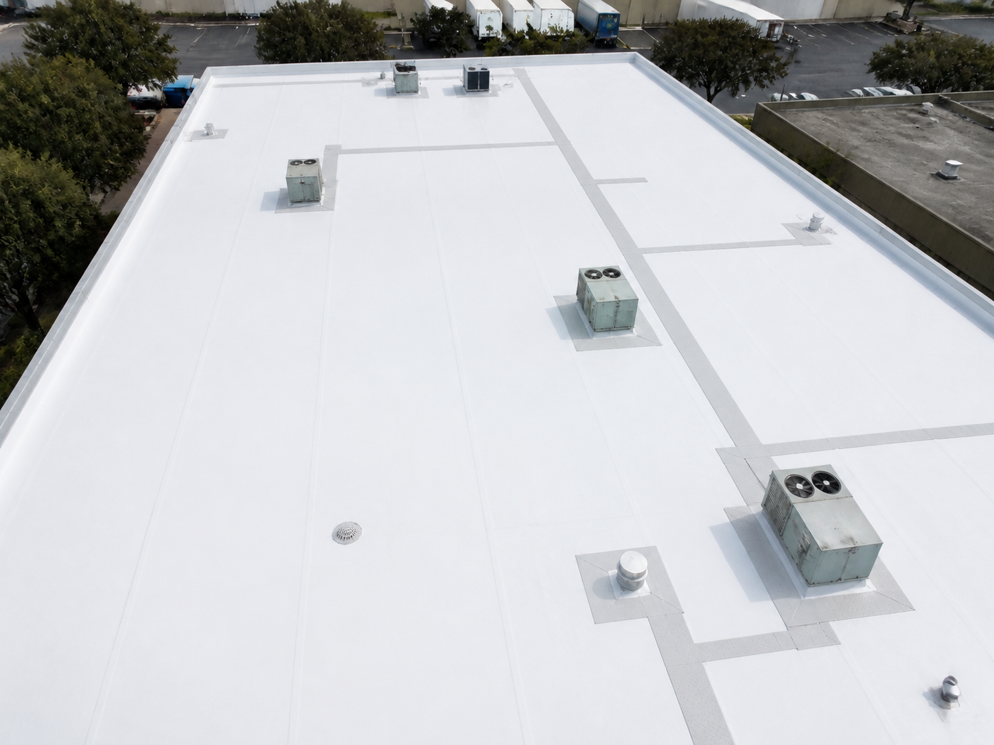 Commercial roofing after